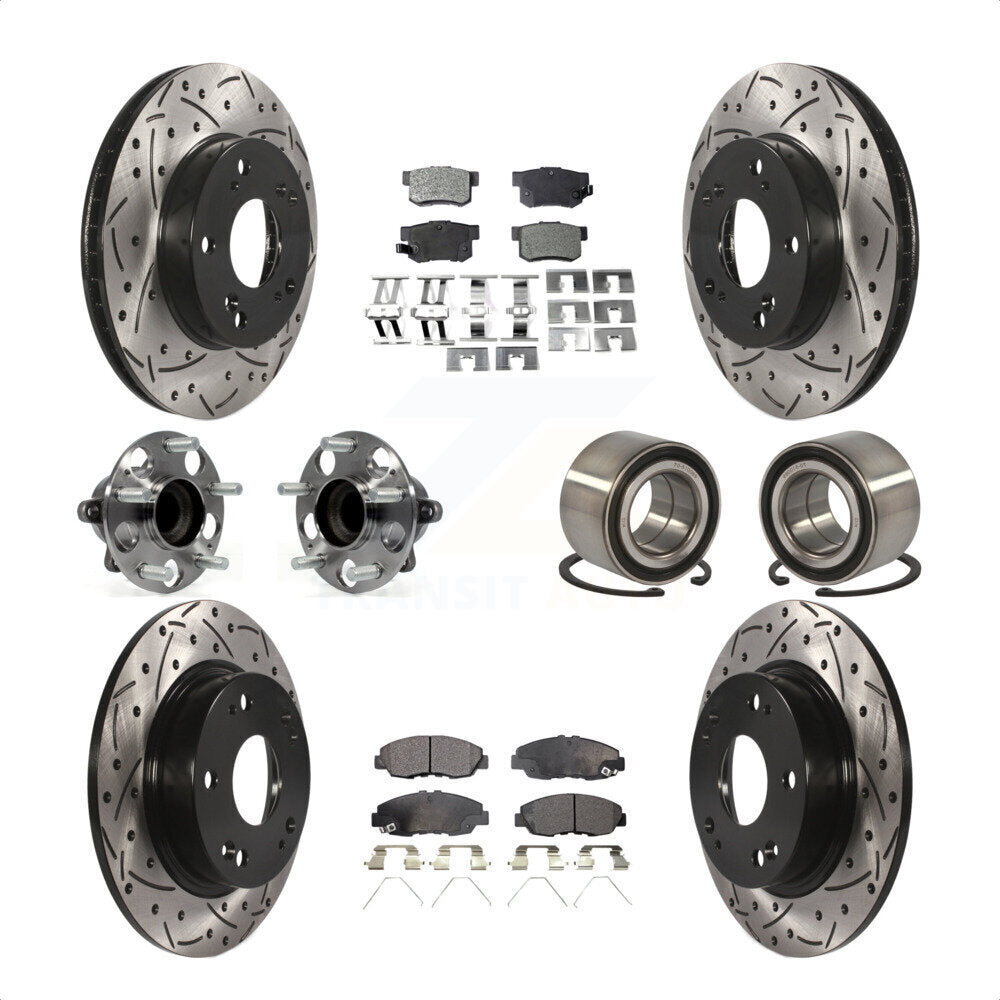 [Avant + Arrière] Kit de Roulement de roue pour 2013-2014 Honda Civic LX avec Manual transmission KBB-107403 par Transit Auto