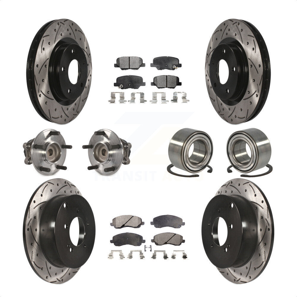 [Avant + Arrière] Kit de Roulement de roue pour 2013 Mitsubishi Outlander FWD avec 3.0L KBB-107415 par Transit Auto