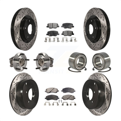 [Avant + Arrière] Kit de Roulement de roue pour 2013 Mitsubishi Outlander FWD avec 3.0L KBB-107415 par Transit Auto