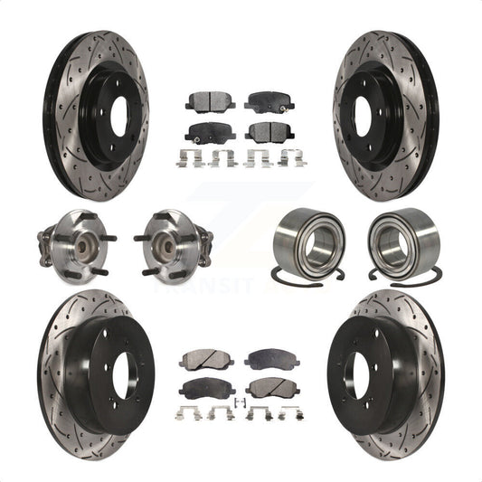 [Avant + Arrière] Kit de Roulement de roue pour 2013 Mitsubishi Outlander FWD avec 3.0L KBB-107415 par Transit Auto