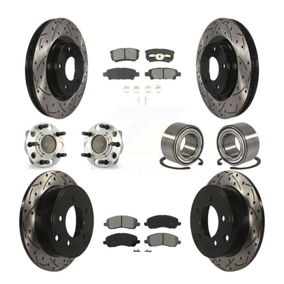 [Avant + Arrière] Kit de Roulement de roue pour 2007 Dodge Caliber FWD avec Drum rear brakes Non-ABS avec 294mm Diameter KBB-107432