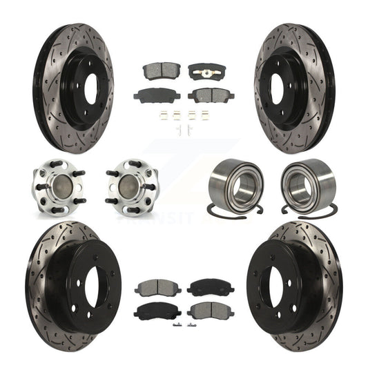 [Avant + Arrière] Kit de Roulement de roue pour 2007 Dodge Caliber FWD avec Drum rear brakes Non-ABS avec 294mm Diameter KBB-107432