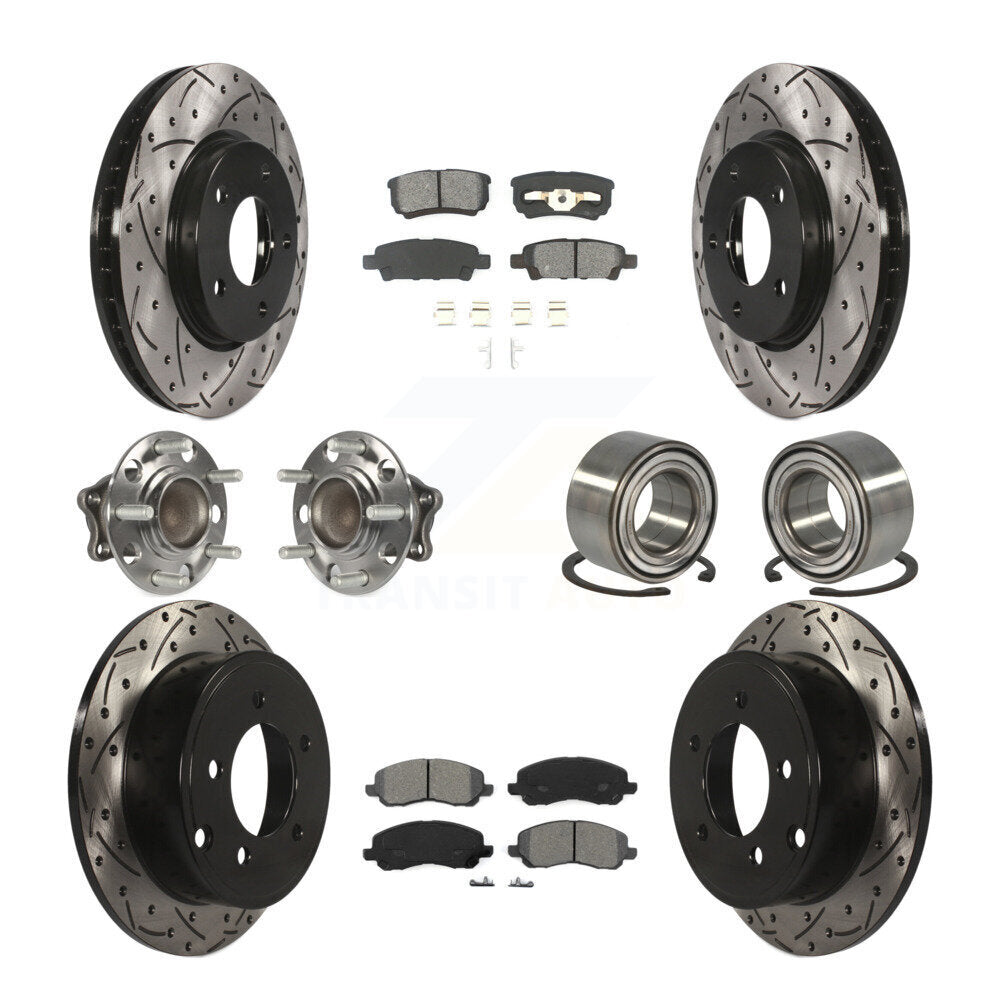 [Avant + Arrière] Kit de Roulement de roue pour 2008-2009 Mitsubishi Lancer DE avec FWD Non-ABS KBB-107445