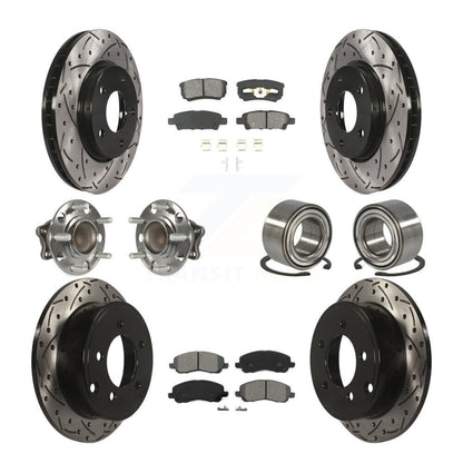 [Avant + Arrière] Kit de Roulement de roue pour 2008-2009 Mitsubishi Lancer DE avec FWD Non-ABS KBB-107445