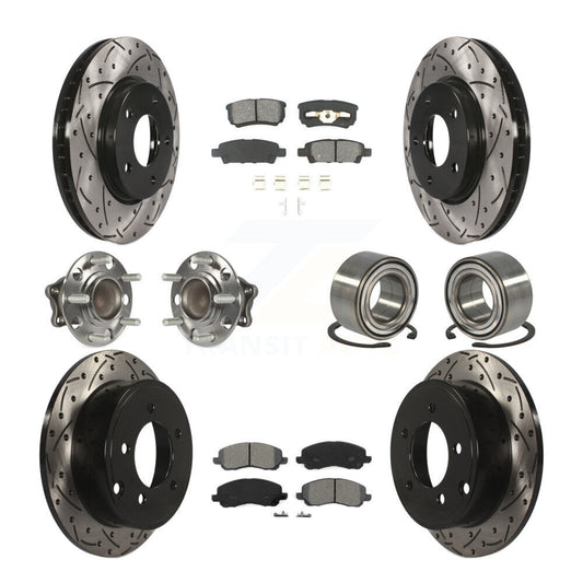 [Avant + Arrière] Kit de Roulement de roue pour 2008-2009 Mitsubishi Lancer DE avec FWD Non-ABS KBB-107445
