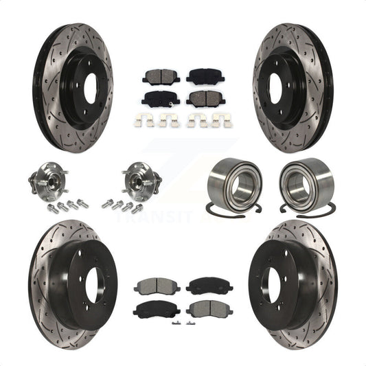 [Avant + Arrière] Kit de Roulement de roue pour 2013 Mitsubishi Outlander AWD avec 3.0L sans 7 Passenger Seating KBB-107449 par Transit Auto