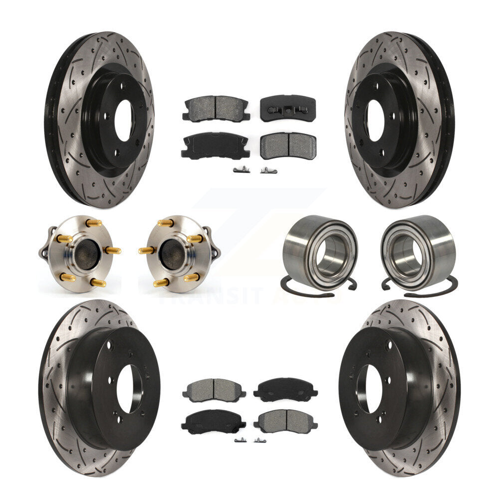 [Avant + Arrière] Kit de Roulement de roue pour 2011 Mitsubishi Outlander FWD avec 3.0L sans 7 Passenger Seating KBB-107457