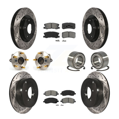 [Avant + Arrière] Kit de Roulement de roue pour 2011 Mitsubishi Outlander FWD avec 3.0L sans 7 Passenger Seating KBB-107457