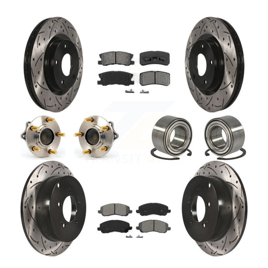 [Avant + Arrière] Kit de Roulement de roue pour 2011 Mitsubishi Outlander FWD avec 3.0L sans 7 Passenger Seating KBB-107457