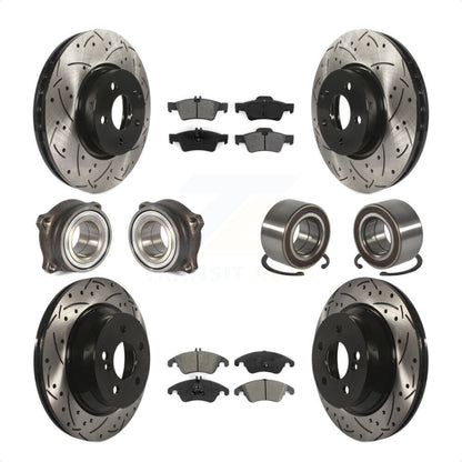 [Avant + Arrière] Kit de Roulement de roue pour Mercedes-Benz E350 E400 avec 322mm Diameter Rotor KBB-107460 par Transit Auto