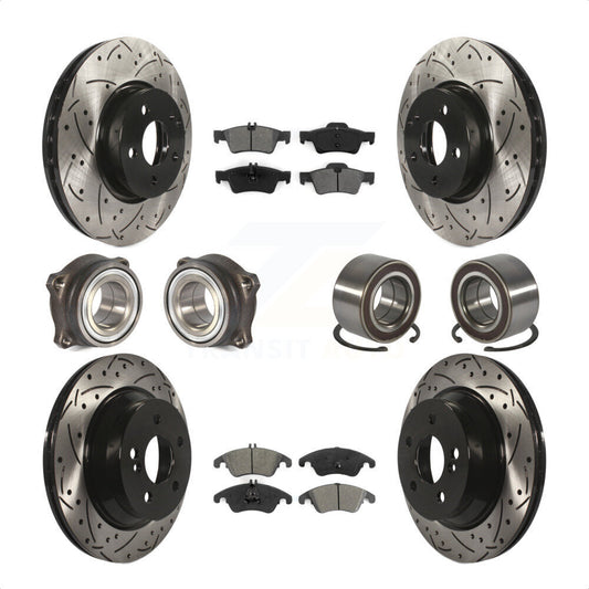 [Avant + Arrière] Kit de Roulement de roue pour Mercedes-Benz E350 E400 avec 322mm Diameter Rotor KBB-107460 par Transit Auto