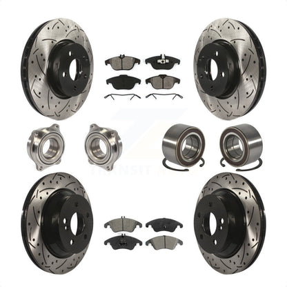 [Avant + Arrière] Kit de Roulement de roue pour 2014 Mercedes-Benz E350 Convertible Coupe avec 322mm Diameter Rotor KBB-107463 par Transit Auto