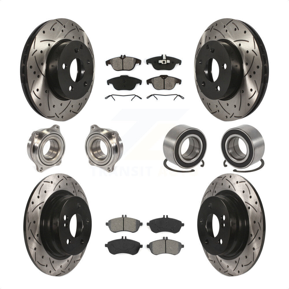 [Avant + Arrière] Kit de Roulement de roue pour 2010 Mercedes-Benz C300 C250 AWD KBB-107465 par Transit Auto