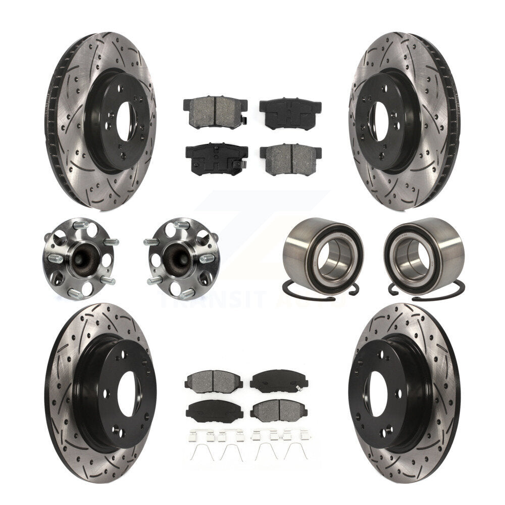 [Avant + Arrière] Kit de Roulement de roue pour 2015 Honda Civic EX avec Coupe Manual transmission KBB-107471