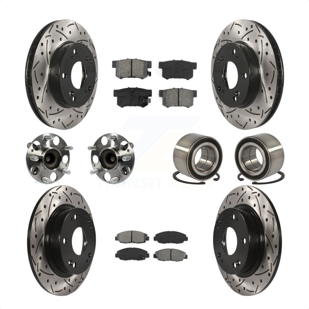 [Avant + Arrière] Kit de Roulement de roue pour 2012 Honda Civic LX Vehicles Manufactured In Canada KBB-107474 par Transit Auto