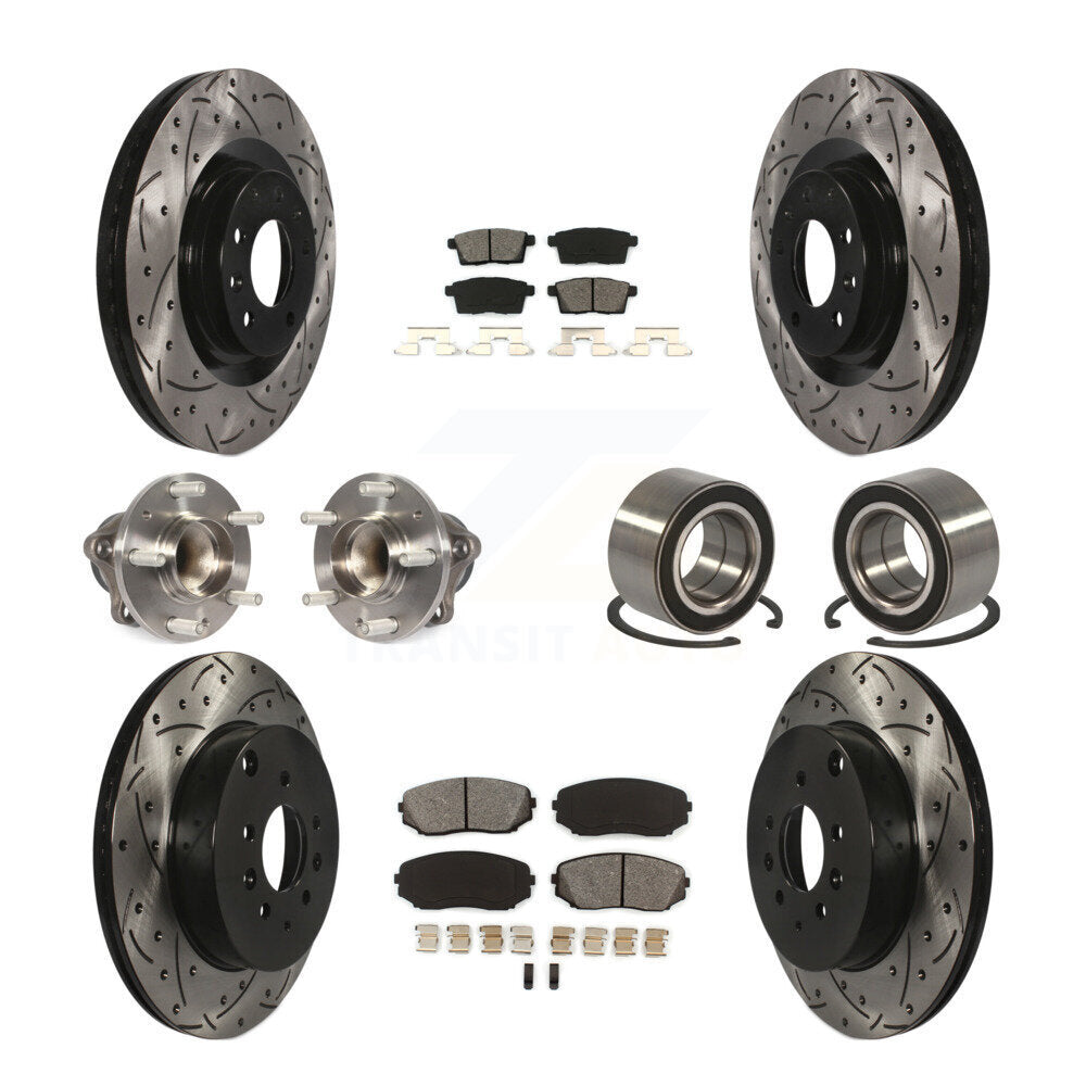 [Avant + Arrière] Kit de Roulement de roue pour 2007-2015 Mazda CX-9 FWD KBB-107475