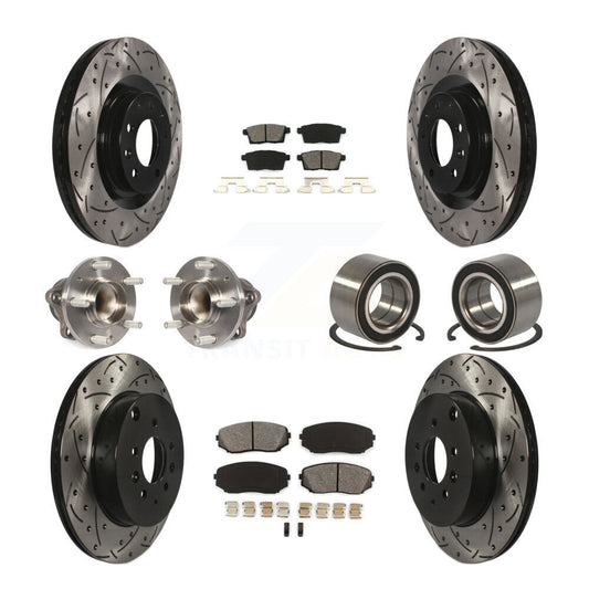 [Avant + Arrière] Kit de Roulement de roue pour 2007-2015 Mazda CX-9 FWD KBB-107475