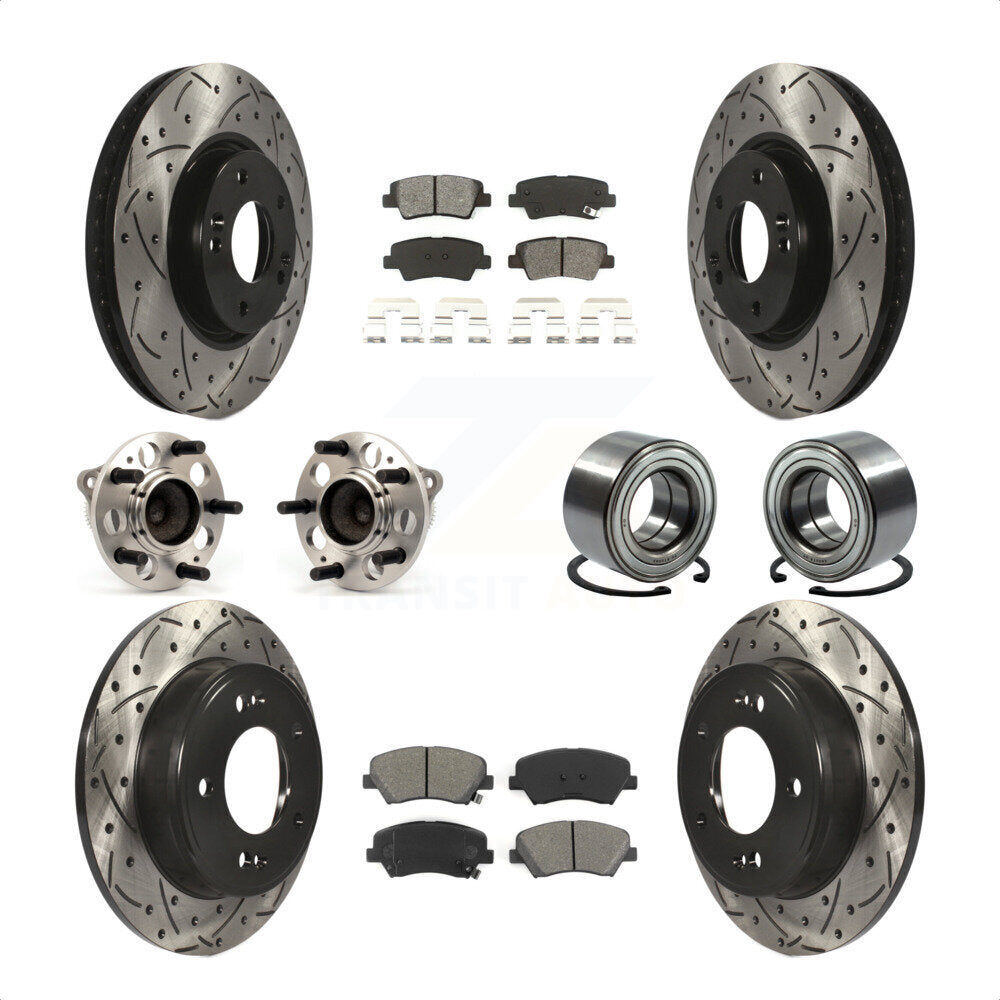 [Avant + Arrière] Kit de Roulement de roue pour 2015 Hyundai Veloster Tech RE FLEX SE KBB-107481 par Transit Auto