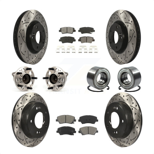 [Avant + Arrière] Kit de Roulement de roue pour 2015 Hyundai Veloster Tech RE FLEX SE KBB-107481 par Transit Auto