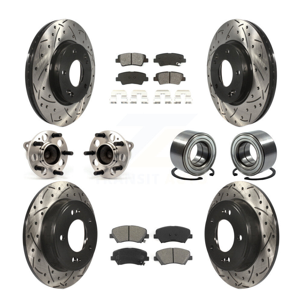 [Avant + Arrière] Kit de Roulement de roue pour Hyundai Elantra Kia Forte Veloster GT Forte5 Coupe Koup KBB-107482