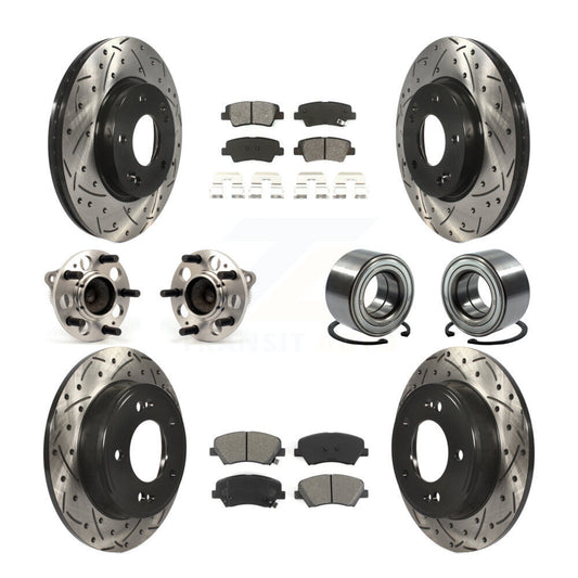 [Avant + Arrière] Kit de Roulement de roue pour Hyundai Elantra Kia Forte Veloster GT Forte5 Coupe Koup KBB-107482