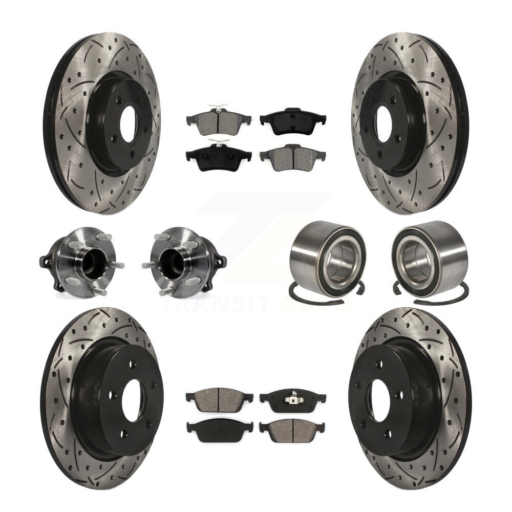 [Avant + Arrière] Kit de Roulement de roue pour 2013-2016 Ford Escape FWD avec 2.0L sans Parking Assist KBB-107485