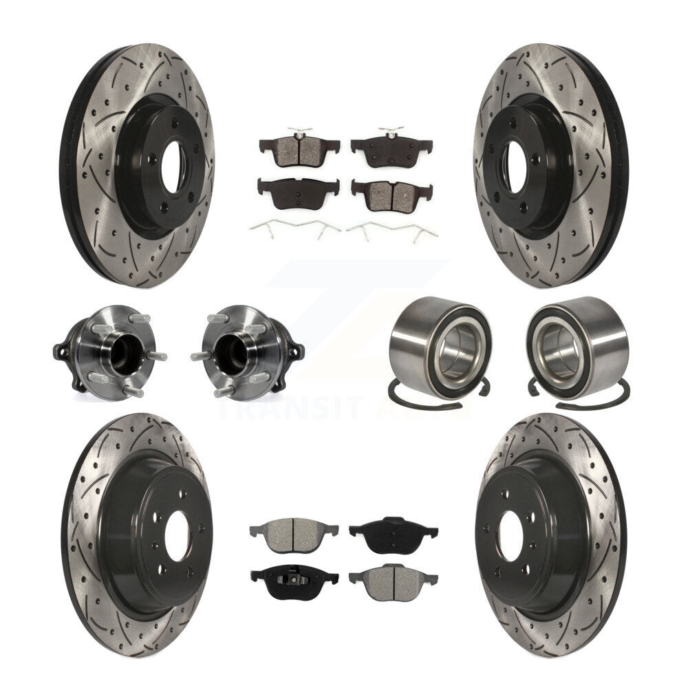 [Avant + Arrière] Kit de Roulement de roue pour 2017-2019 Ford Escape FWD avec 2.5L 1.5L sans Parking Assist KBB-107488