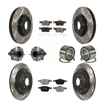 [Avant + Arrière] Kit de Roulement de roue pour 2017-2019 Ford Escape FWD avec 2.5L 1.5L sans Parking Assist KBB-107488