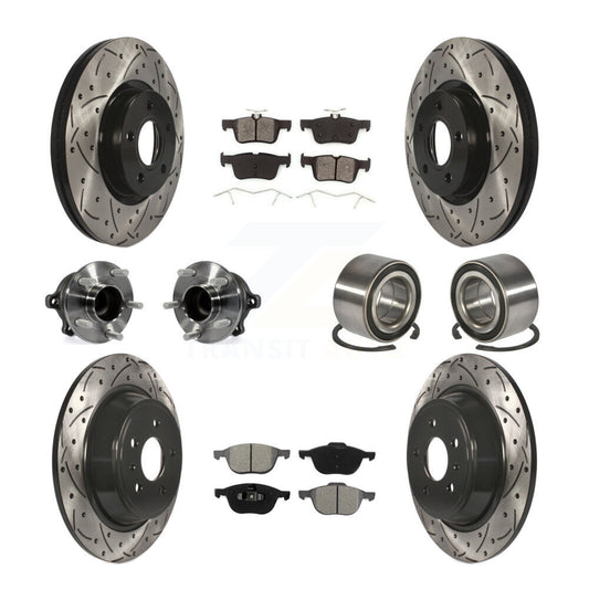 [Avant + Arrière] Kit de Roulement de roue pour 2017-2019 Ford Escape FWD avec 2.5L 1.5L sans Parking Assist KBB-107488