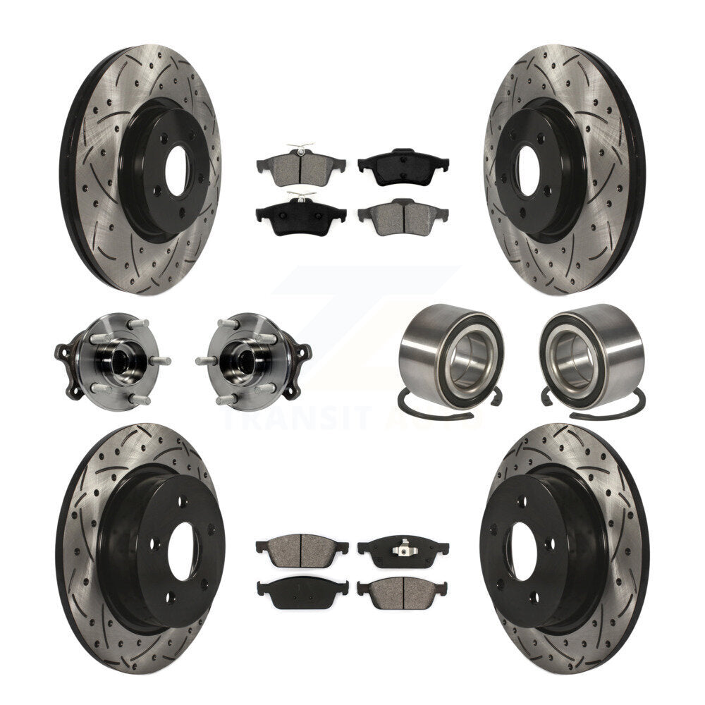 [Avant + Arrière] Kit de Roulement de roue pour 2013-2016 Ford Escape AWD avec 2.0L 1.6L KBB-107489