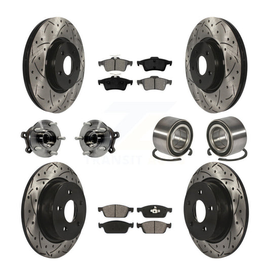 [Avant + Arrière] Kit de Roulement de roue pour 2013-2016 Ford Escape AWD avec 2.0L 1.6L KBB-107489