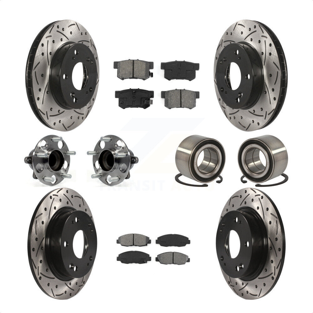 [Avant + Arrière] Kit de Roulement de roue pour 2013-2014 Honda Civic LX avec Manual transmission KBB-107496 par Transit Auto