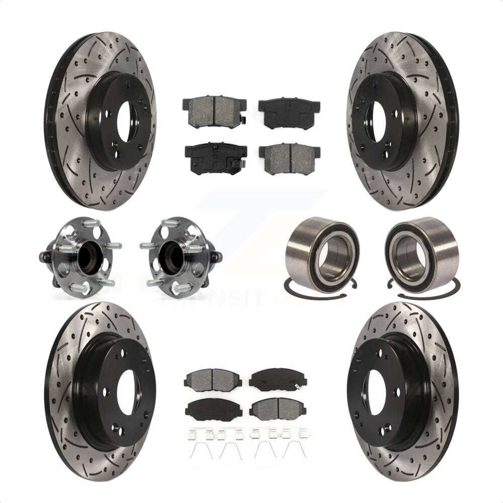 [Avant + Arrière] Kit de Roulement de roue pour 2015 Acura ILX 2.0L KBB-107497 par Transit Auto