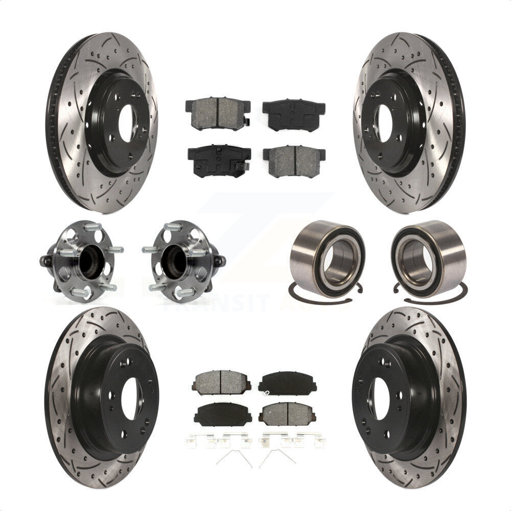 [Avant + Arrière] Kit de Roulement de roue pour 2017-2018 Acura ILX KBB-107501 par Transit Auto