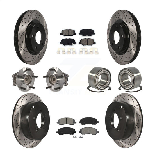 [Avant + Arrière] Kit de Roulement de roue pour 2013 Mitsubishi Outlander FWD avec 3.0L KBB-107507 par Transit Auto