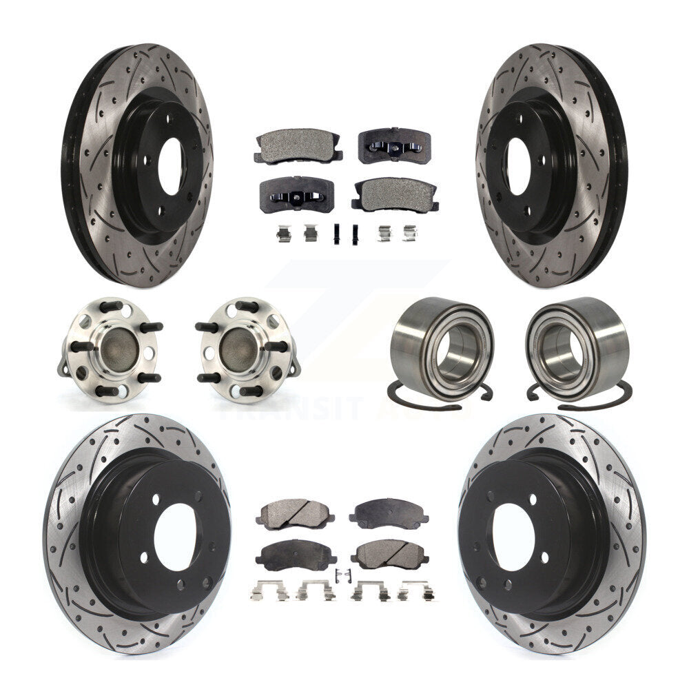 [Avant + Arrière] Kit de Roulement de roue pour Jeep Patriot Compass avec 302mm Diameter Rotor FWD KBB-107525