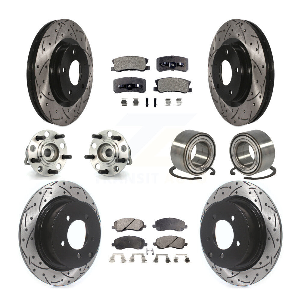 [Avant + Arrière] Kit de Roulement de roue pour Jeep Patriot Compass avec 302mm Diameter Rotor KBB-107527
