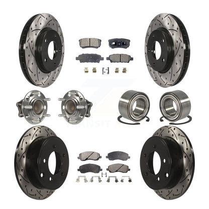 [Avant + Arrière] Kit de Roulement de roue pour 2008-2009 Mitsubishi Lancer DE avec FWD Non-ABS KBB-107535
