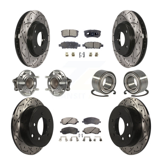 [Avant + Arrière] Kit de Roulement de roue pour 2008-2009 Mitsubishi Lancer DE avec FWD Non-ABS KBB-107535