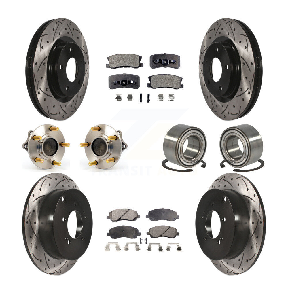 [Avant + Arrière] Kit de Roulement de roue pour 2011 Mitsubishi Outlander FWD avec 3.0L sans 7 Passenger Seating KBB-107547