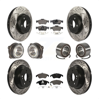 [Avant + Arrière] Kit de Roulement de roue pour Mercedes-Benz E350 E400 avec 322mm Diameter Rotor KBB-107550 par Transit Auto