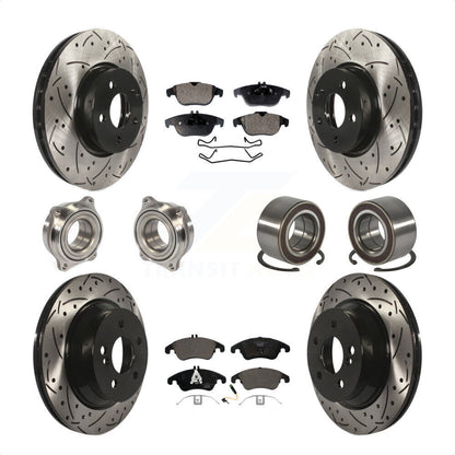 [Avant + Arrière] Kit de Roulement de roue pour 2014 Mercedes-Benz E350 Convertible Coupe avec 322mm Diameter Rotor KBB-107553 par Transit Auto