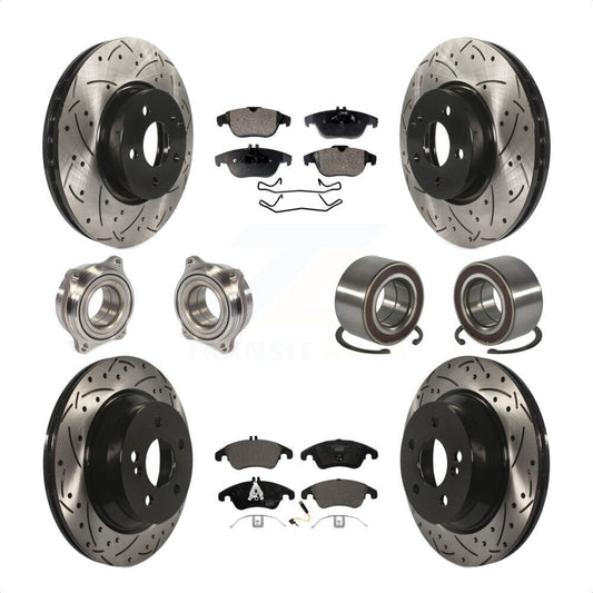 [Avant + Arrière] Kit de Roulement de roue pour 2014 Mercedes-Benz E350 Convertible Coupe avec 322mm Diameter Rotor KBB-107553 par Transit Auto