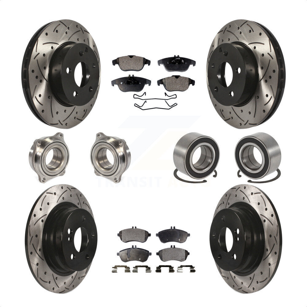 [Avant + Arrière] Kit de Roulement de roue pour 2010 Mercedes-Benz C300 C250 AWD KBB-107555 par Transit Auto
