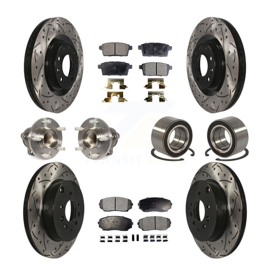 [Avant + Arrière] Kit de Roulement de roue pour 2007-2015 Mazda CX-9 FWD KBB-107565