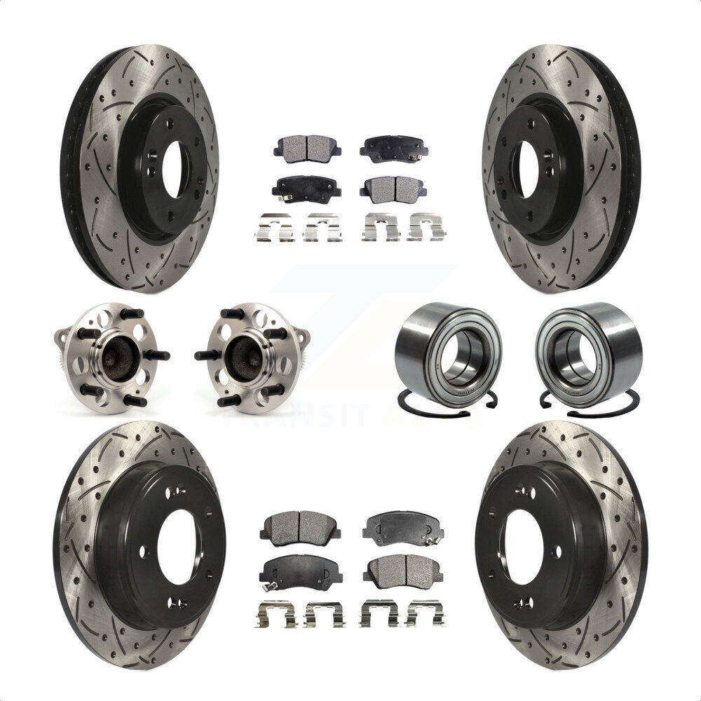 [Avant + Arrière] Kit de Roulement de roue pour 2015 Hyundai Veloster Tech RE FLEX SE KBB-107572 par Transit Auto