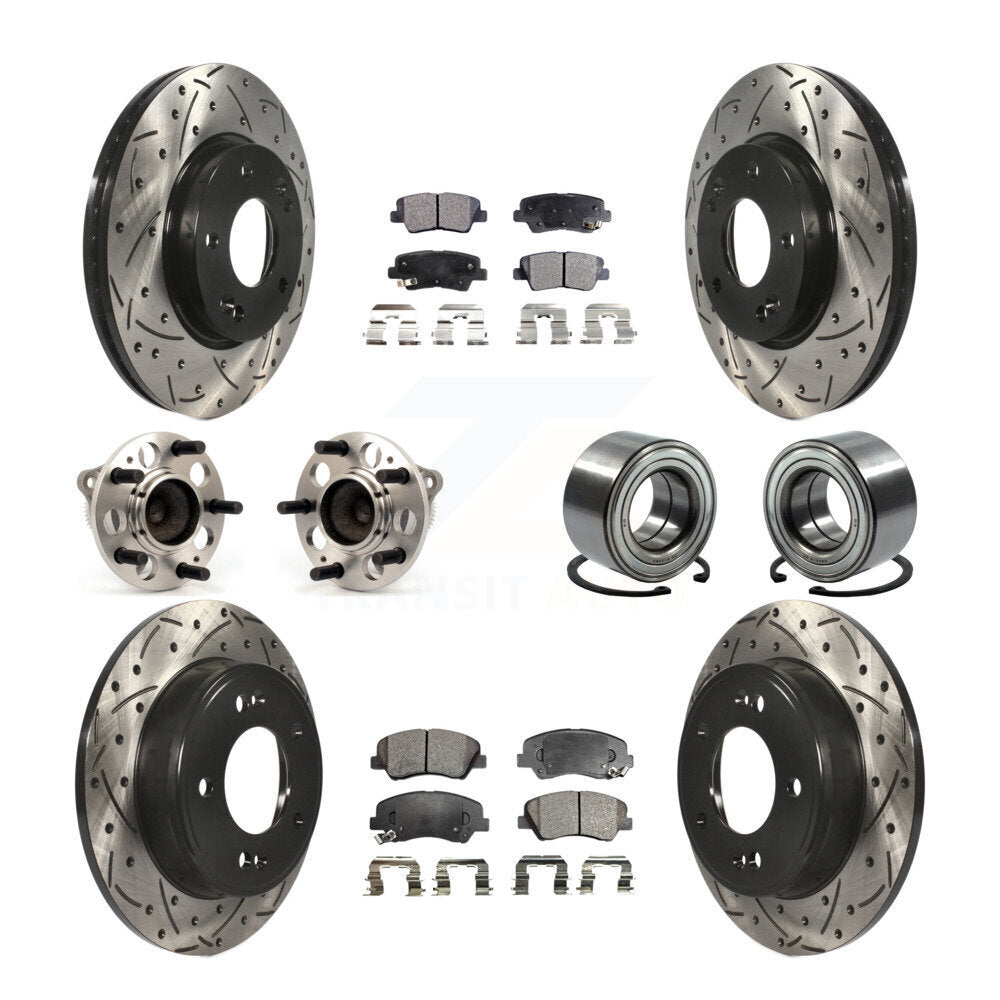 [Avant + Arrière] Kit de Roulement de roue pour Hyundai Elantra Kia Forte Veloster GT Forte5 Coupe Koup KBB-107576