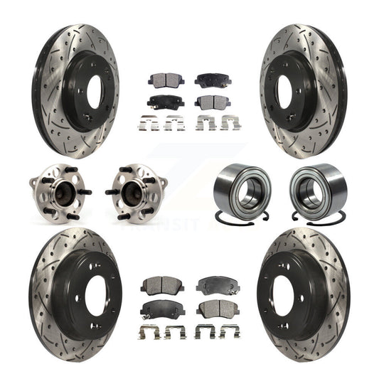 [Avant + Arrière] Kit de Roulement de roue pour Hyundai Elantra Kia Forte Veloster GT Forte5 Coupe Koup KBB-107576