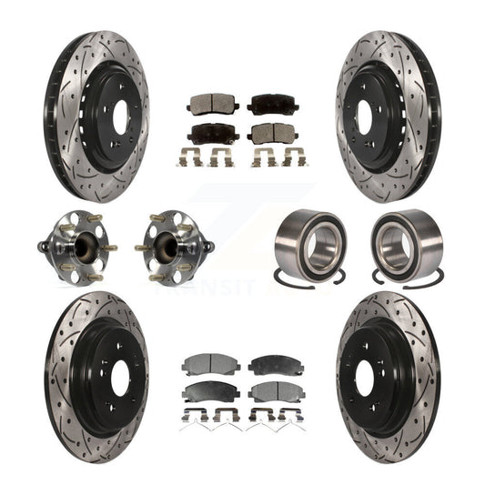 [Avant + Arrière] Kit de Roulement de roue pour 2015-2019 Acura TLX FWD KBB-107601
