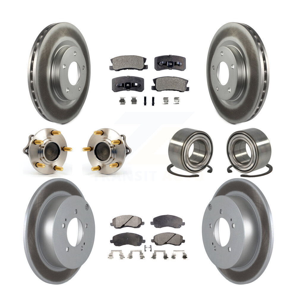 [Avant + Arrière] Kit de Roulement de roue pour 2011 Mitsubishi Outlander FWD avec 3.0L sans 7 Passenger Seating KBB-107773